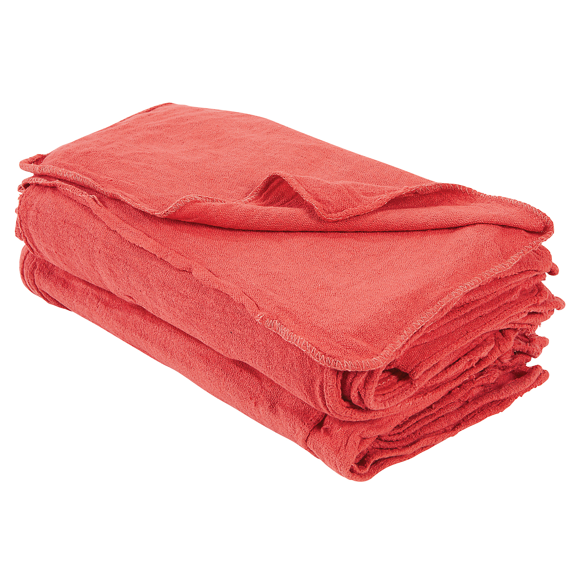 Ironton Shop Towels, 50-Pack, 13in. x 14in., 100% Cotton, Reusable, Extra Absorbent, Auto, Garage, Home, Oil/Grease Cleanup